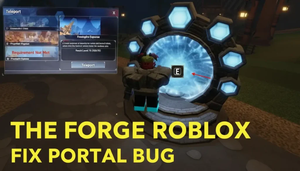 The Forge Roblox Fix Portal Bug Can't Go To Next Island