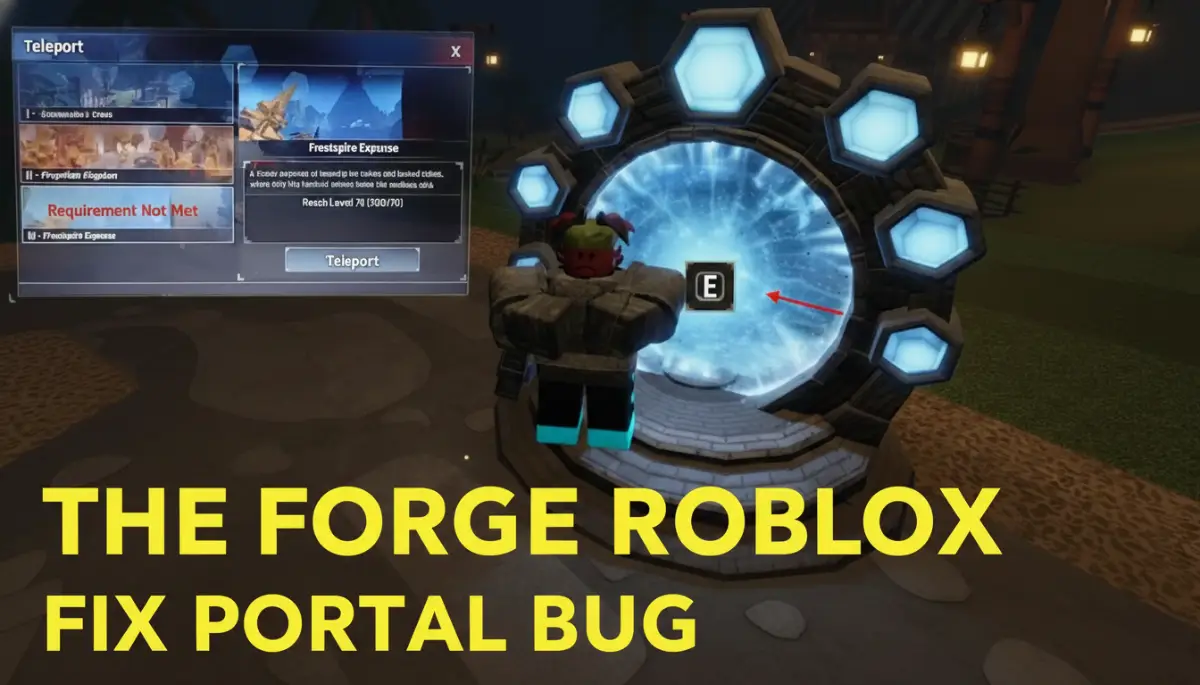 The Forge Roblox Fix Portal Bug Can't Go To Next Island