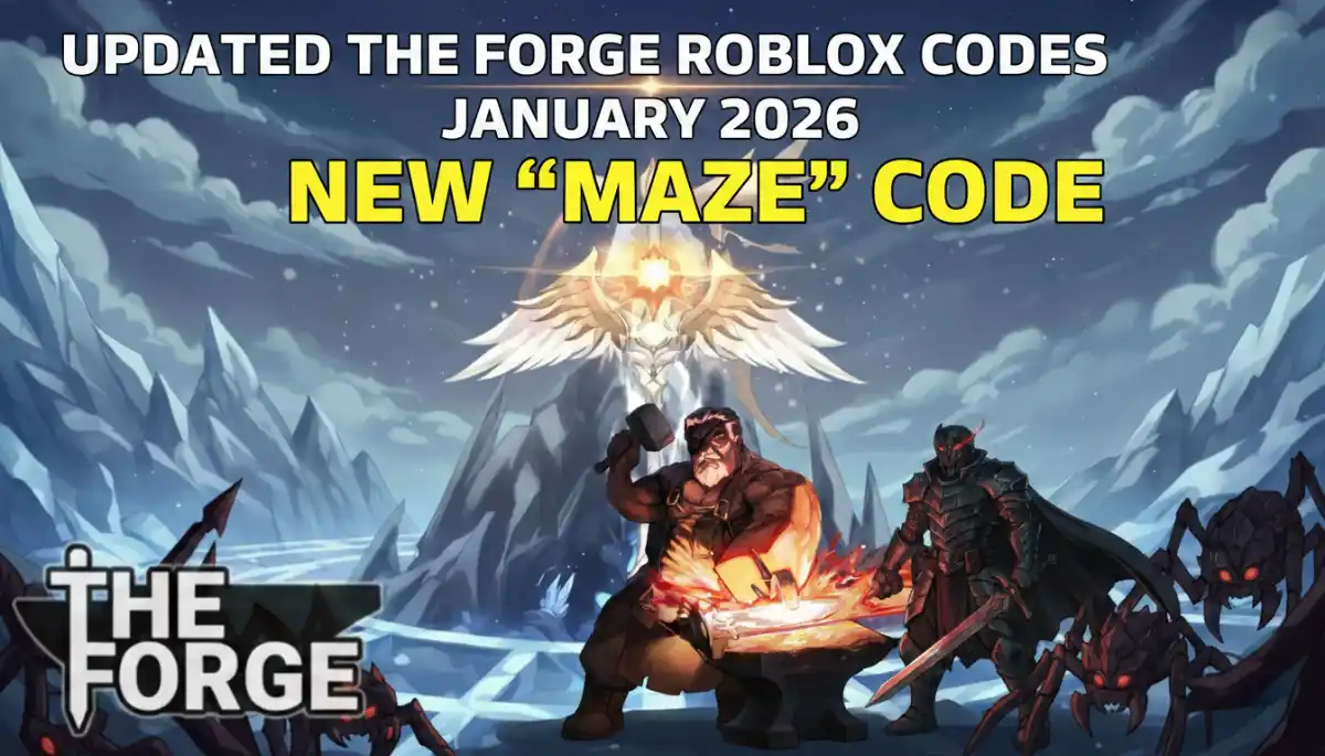 Updated The Forge Roblox Codes January 2026: New "MAZE" Code and All Working Codes