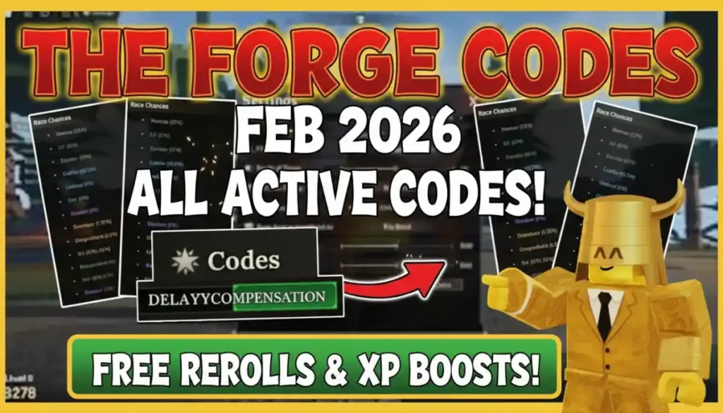 The Forge Codes Feb 2026 All Active Codes